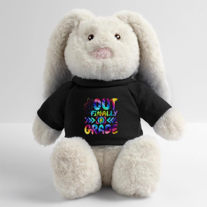 De Enfin les élèves de la classe de 3e primaire Lapin en peluche recyclé MiniFeet® Crème