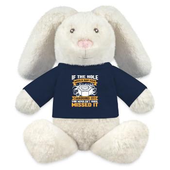 Si le trou avait des cheveux | | de cadeaux mécaniques - Lapin en peluche recyclé MiniFeet® Crème - bleu marine - Devant