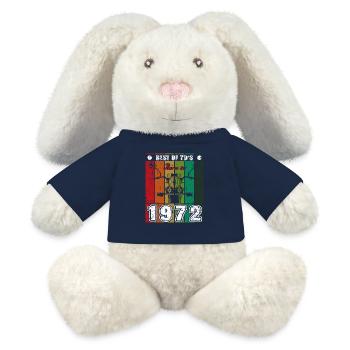 Le meilleur de la moto classique née des années 70 en 1972 - Lapin en peluche recyclé MiniFeet® Crème - bleu marine - Devant