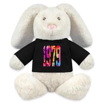 BUNT 47. GEBURTSTAG 1979 - MiniFeet® RecycelHase® Creme - Schwarz - Vorne
