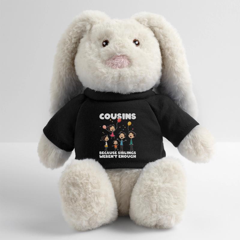 COUSINS - PARCE QUE LES FRÈRES ET SŒURS NE SUFFISAIENT PAS Lapin en peluche recyclé MiniFeet® Crème