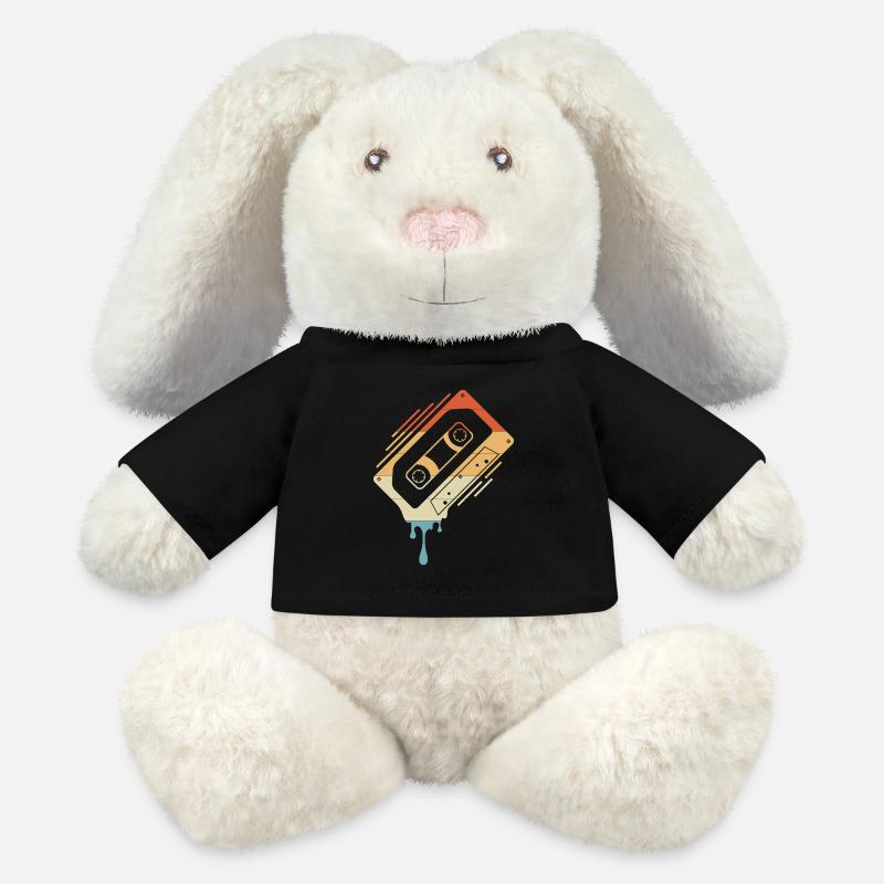 Dripping Cassette Tape - MiniFeet® RecycelHase® Bunny Cream - black