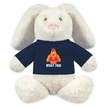 Muay thai Kickboxer Kickboxing Thai boxing - MiniFeet® RecycelHase® Creme - French Navy - Vorne