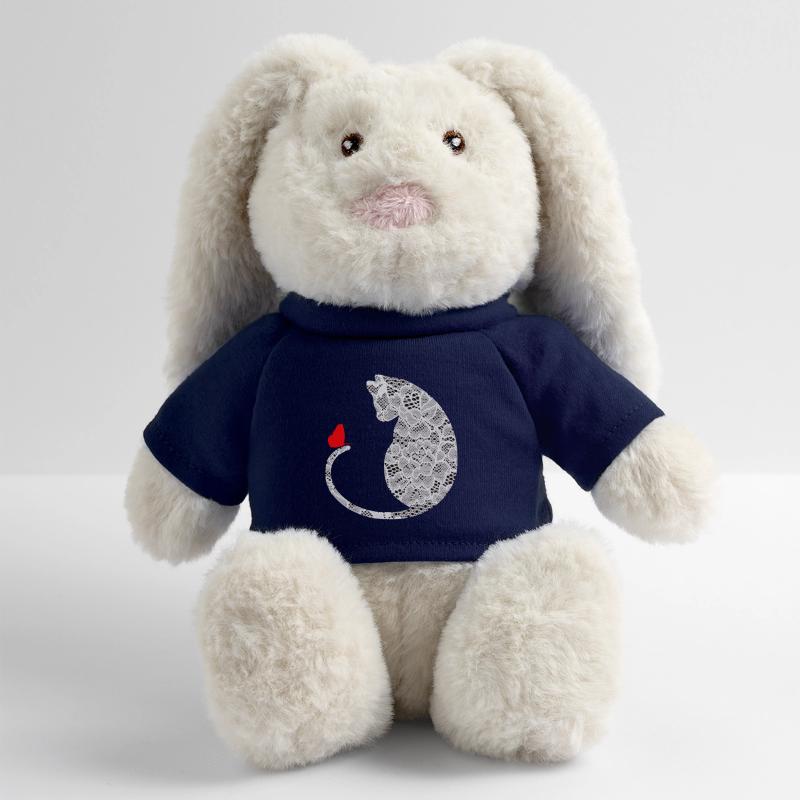 katze mit schmetterling weisse spitze MiniFeet® RecycelHase® Creme