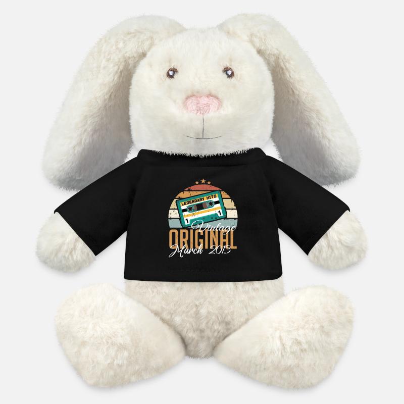 Mars 2013 - Cadeau d’anniversaire - Lapin en peluche recyclé MiniFeet® Crème - noir