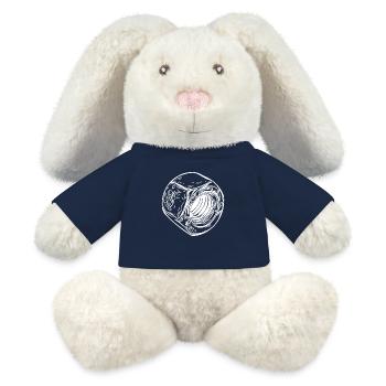 Große Schraubenmutter mit vintage Oberfläche - MiniFeet® RecycelHase® Creme - French Navy - Vorne