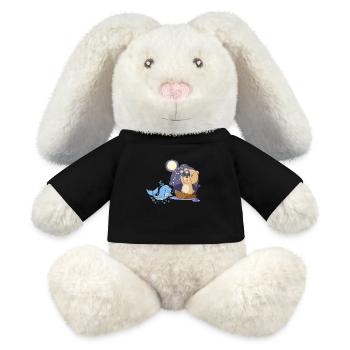 Ours en peluche marin avec baleine fantaisie enfants - Lapin en peluche recyclé MiniFeet® Crème - noir - Devant