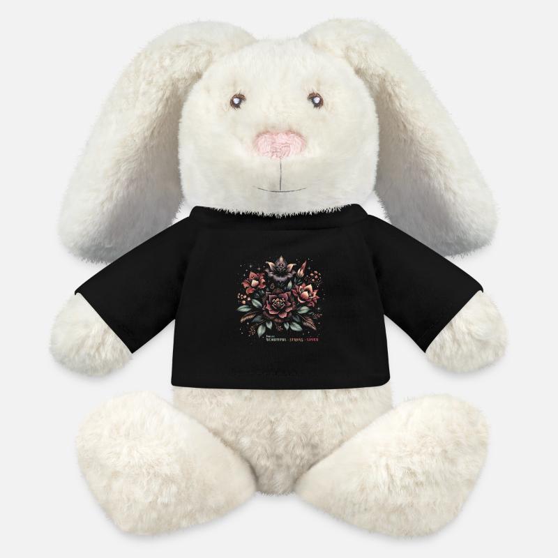 You are Beautiful, Strong, and Loved Tees - MiniFeet® RecycelHase® Creme - Schwarz