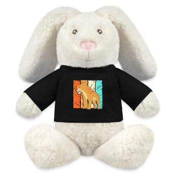 Sabre-toothed tiger - MiniFeet® RecycelHase® Bunny Cream - black - Front