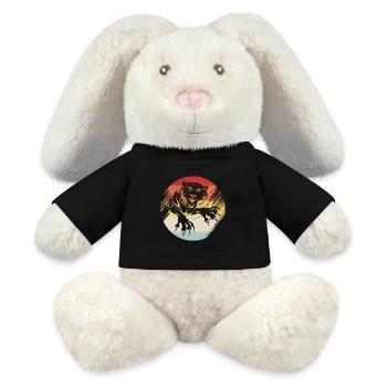 Säbelzahntiger - MiniFeet® RecycelHase® Creme - Schwarz - Vorne