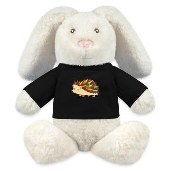 Hedgehog colored pencil - MiniFeet® RecycelHase® Bunny Cream - black - Front