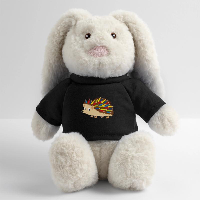 Crayon de couleur hérisson Lapin en peluche recyclé MiniFeet® Crème
