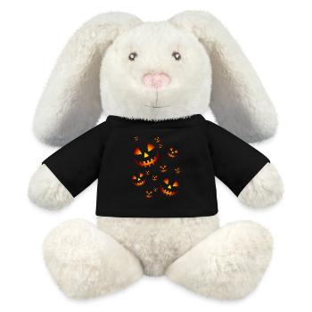 Pumpkins - MiniFeet® RecycelHase® Bunny Cream - black - Front