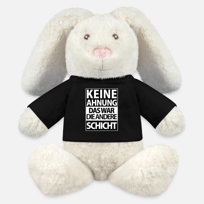 Andere Schicht – Keine Ahnung - MiniFeet® RecycelHase® Creme - Schwarz