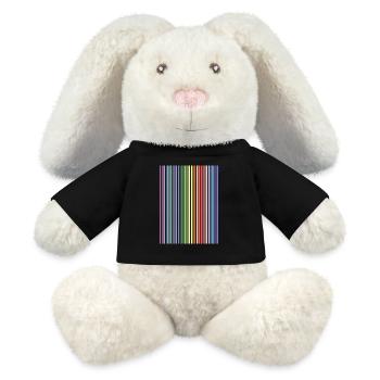 Pastellfarben - Streifen - MiniFeet® RecycelHase® Creme - Schwarz - Vorne