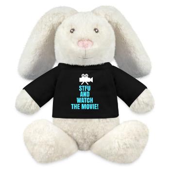 Films, Théâtre, Caméra, Déclaration, Soirée cinéma, Films - Lapin en peluche recyclé MiniFeet® Crème - noir - Devant