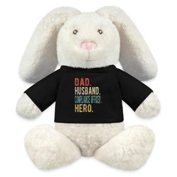 Responsable de la conformité Papa Mari Héros - Lapin en peluche recyclé MiniFeet® Crème - noir - Devant