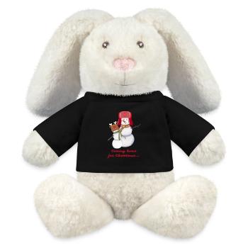 Coming home for Christmas - MiniFeet® RecycelHase® Creme - Schwarz - Vorne