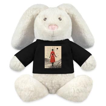 Schneestrahl-Collage - MiniFeet® RecycelHase® Creme - Schwarz - Vorne