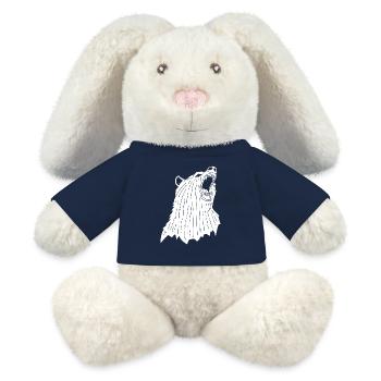 Wütender Eisbär - MiniFeet® RecycelHase® Creme - French Navy - Vorne