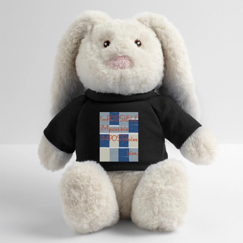 Impossible? Non.. Blee. Possible. Lapin en peluche recyclé MiniFeet® Crème