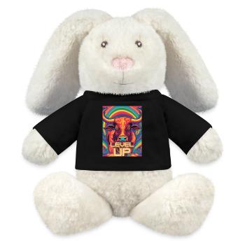 Bull Level Up - MiniFeet® RecycelHase® Bunny Cream - black - Front