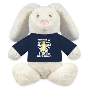 Lustiger Elektriker Spruch - MiniFeet® RecycelHase® Creme - French Navy - Vorne