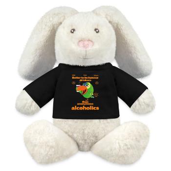 Alkoholischer Amazonas-Papagei - MiniFeet® RecycelHase® Creme - Schwarz - Vorne