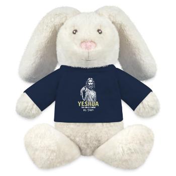 Yeshua Divine Messiah Illustration - MiniFeet® RecycelHase® Bunny Cream - french navy - Front