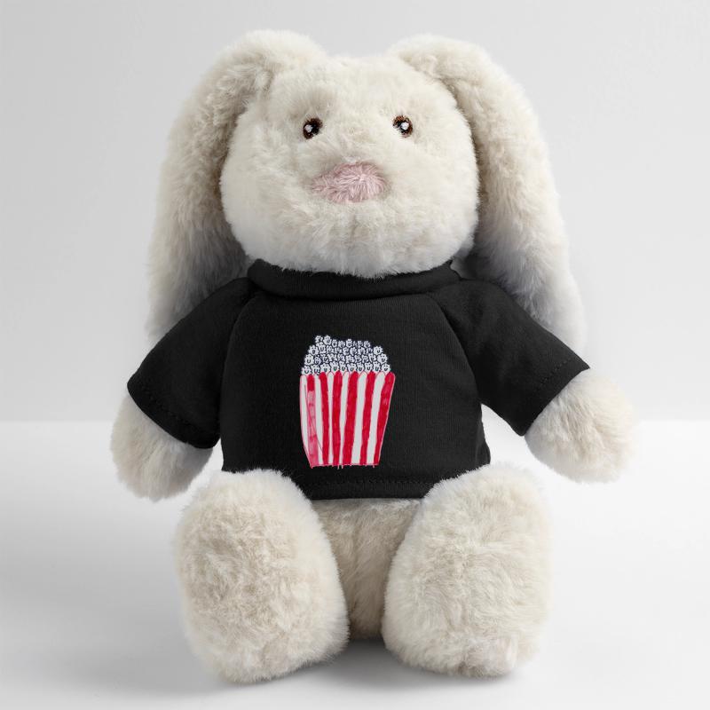 Pop-corn Lapin en peluche recyclé MiniFeet® Crème