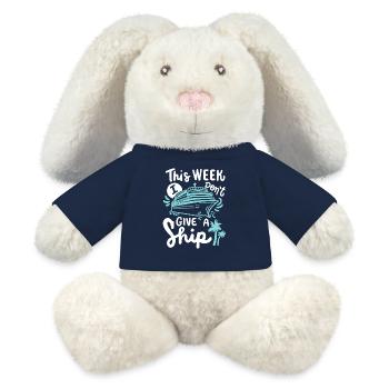 Kreuzfahrtschiff Urlaub - MiniFeet® RecycelHase® Creme - French Navy - Vorne
