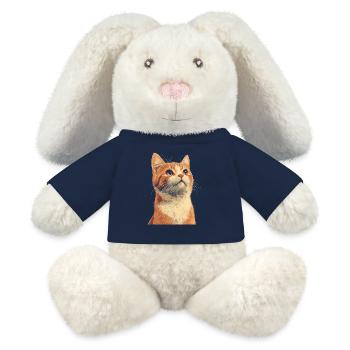 Süße Ingwerkatze - MiniFeet® RecycelHase® Creme - French Navy - Vorne