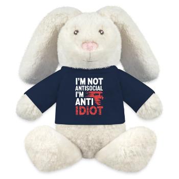 Kein Fan von Dummheit - MiniFeet® RecycelHase® Creme - French Navy - Vorne