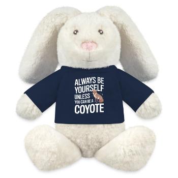 Coyote Animal Funny - MiniFeet® RecycelHase® Bunny Cream - french navy - Front