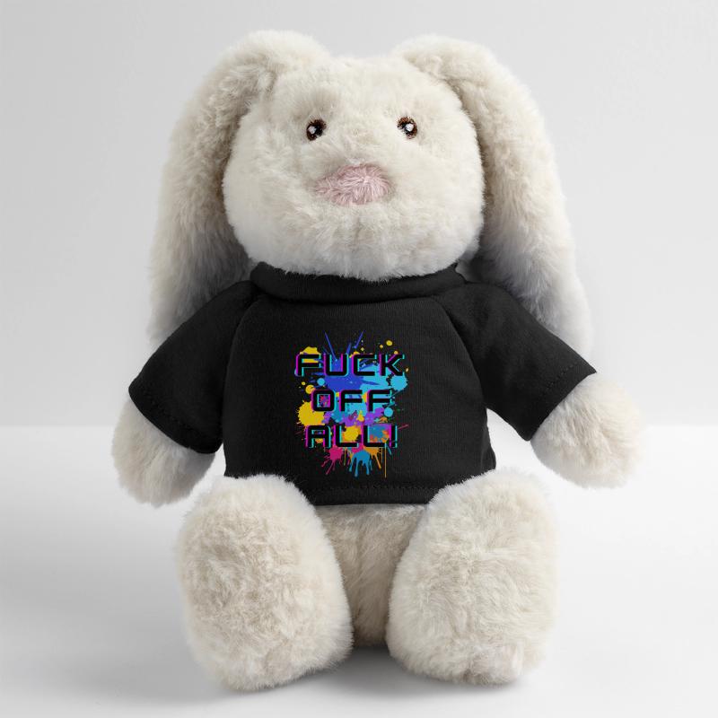Texte expressif avec une explosion de couleurs Lapin en peluche recyclé MiniFeet® Crème