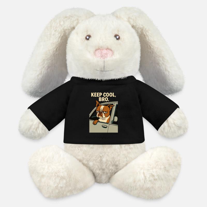 Keep Cool, Bro Pablo - MiniFeet® RecycelHase® Creme - Schwarz