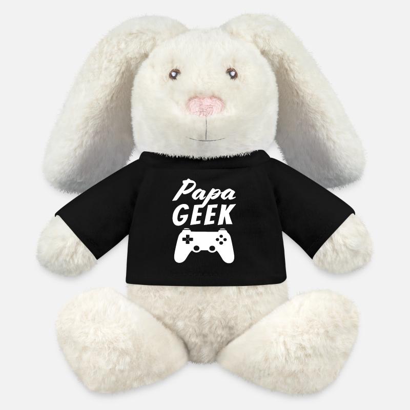 Geek-Vater - MiniFeet® RecycelHase® Creme - Schwarz