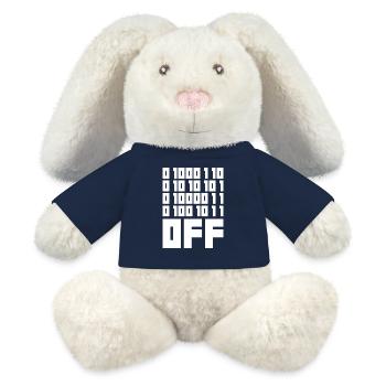 Binärcode F**k OFF – Nerd Humor & Geek Code - MiniFeet® RecycelHase® Creme - French Navy - Vorne