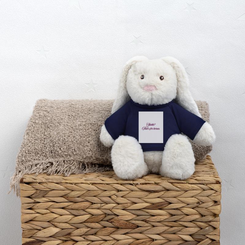 Étable? C’est pour les chevaux. Lapin en peluche recyclé MiniFeet® Crème