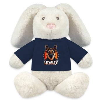 Loyalty – German Shepherd Design - MiniFeet® RecycelHase® Bunny Cream - french navy - Front