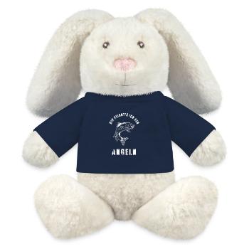 Mir reicht's ich geh ANGELN Lustig Fischen - MiniFeet® RecycelHase® Creme - French Navy - Vorne
