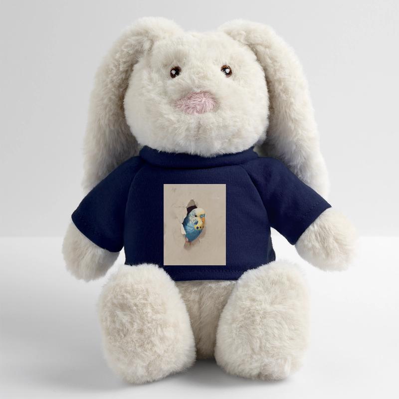 Perruche ondulée Lapin en peluche recyclé MiniFeet® Crème
