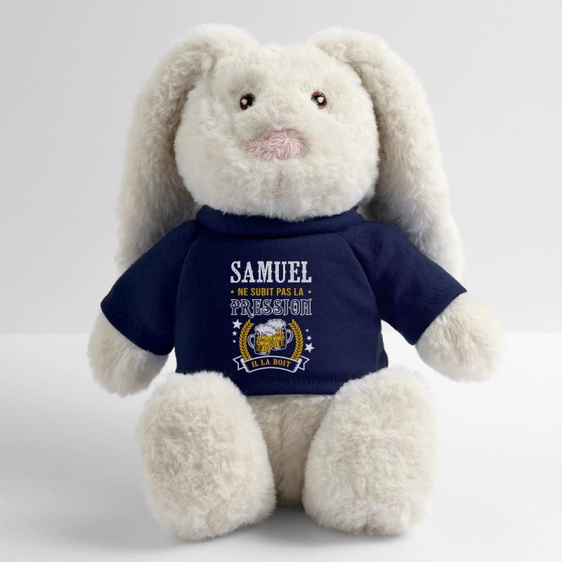 Samuel bière samuel cadeau Samuel fêtes Lapin en peluche recyclé MiniFeet® Crème