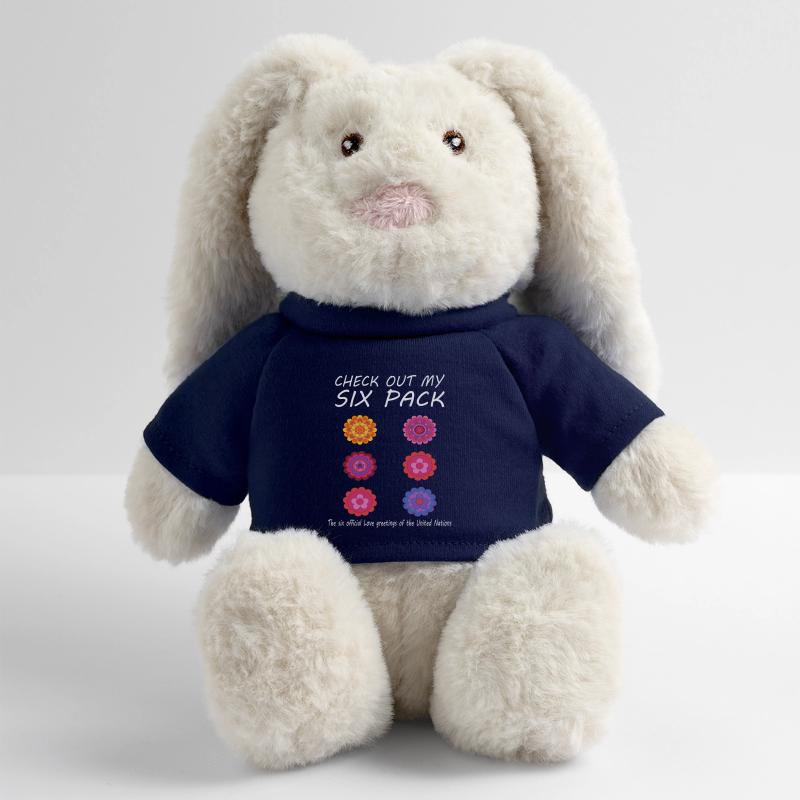 Flower Six-Pack Lapin en peluche recyclé MiniFeet® Crème