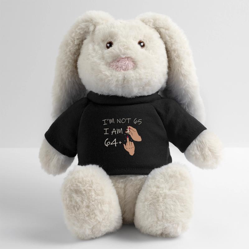 Ich bin nicht 65, ich bin 64 plus 1 Mittelfinger, 65. MiniFeet® RecycelHase® Creme