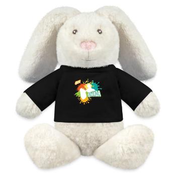 Belle idee cadeau carte de la guadeloupe 971 gwada - Lapin en peluche recyclé MiniFeet® Crème - noir - Devant