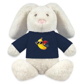 Banana superhero - MiniFeet® RecycelHase® Bunny Cream - french navy - Front