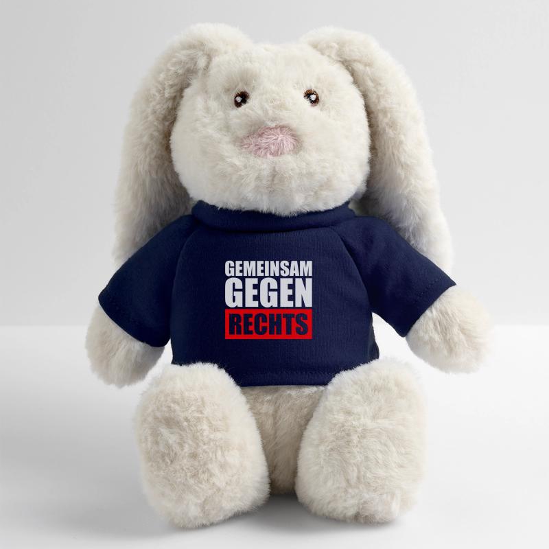 Ensemble contre la droite Lapin en peluche recyclé MiniFeet® Crème