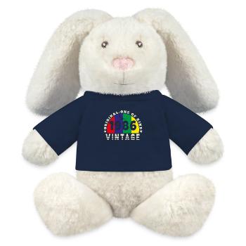 Vintage 1986 Retro - Bursdag - MiniFeet® RecycelHase® Bunny Cream - french navy - Front
