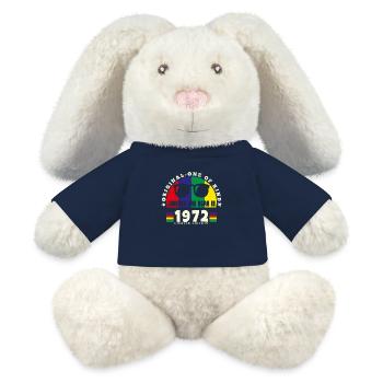 Original - Einzigartiges Geburtstagsgeschenk aus dem Jahr 1972. - MiniFeet® RecycelHase® Creme - French Navy - Vorne